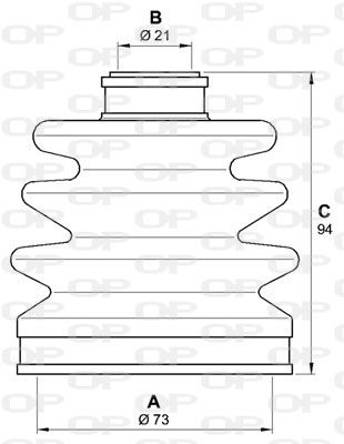 OPEN PARTS Paljekumisarja, vetoakseli SJK7167.00